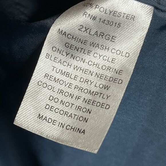 AT&T All Over Logo Blue Uniform Full Zip Bomber Style Jacket Mens Size 2XL - Picture 9 of 9